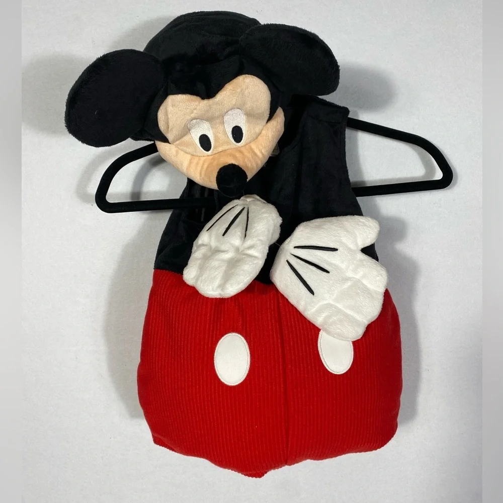 Disney Mickey Mouse Infant Costume Red and Black Velcro size 12-18 months